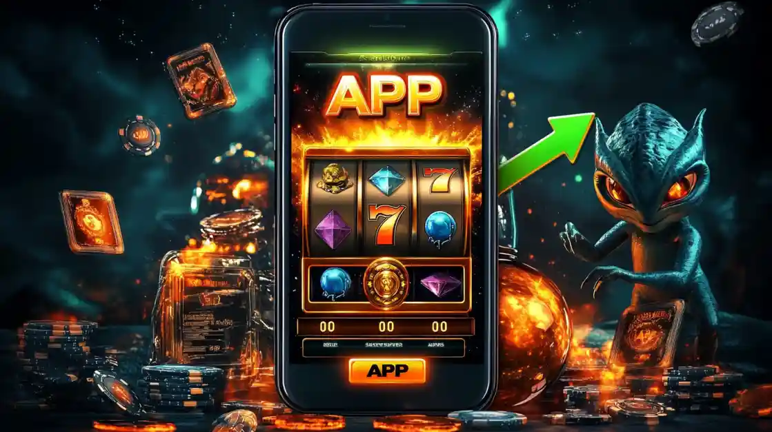 A slot-style game shown inside the bgd22 mobile app, highlighting a fun gaming experience.
